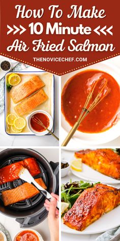 how to make 10 minute air fried salmon in the slow cooker and then cook