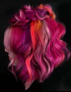 Samantha Smith, Sunset Hair, Pink Ombre Hair, Rave Hair, Haircut Inspiration, Punk Hair, Hair Color Pink, Unicorn Hair, Short Hair Color