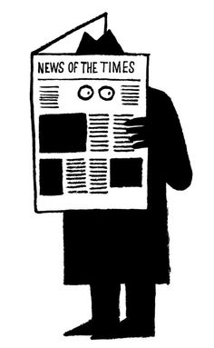 a person holding up a newspaper with the words news of the times on it