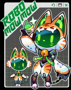 an orange and white cat sticker next to a green and black background with the words astro