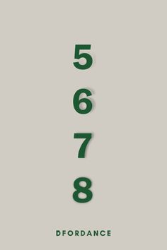 the numbers are arranged in green on a gray background, and there is no image to describe