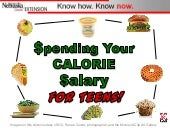 an advertisement for calorie salads with the words, spending your calories survey for