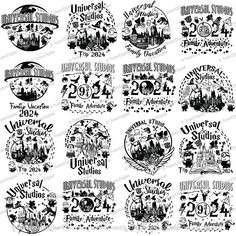 the logos for universal studios 20th anniversary