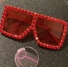 Red Bedazzled Sunglasses, Bling Sunglasses, Tortoise Color, Big Sis, Dark Red, Rayban Wayfarer, Square Sunglass, Sunglasses, Collage