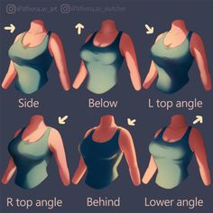 the different types of women's bras are shown in this graphic style, including top and bottom angles