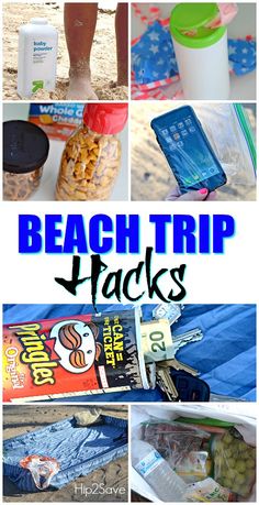 the beach trip hacks are great for families