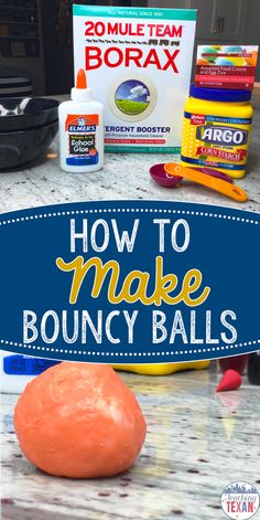 how to make bouncy balls with text overlay