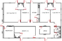 the floor plan for an office building