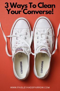 How To Clean Converse Shoes Rubber, How To Whiten Converse Shoes, How To Clean White Chuck Taylors, How To Clean Converse Shoes White, Cleaning Sneakers White, White Converse Cleaning Diy, How Do You Clean White Converse, How To Clean White Canvas Converse, Clean Shoes White