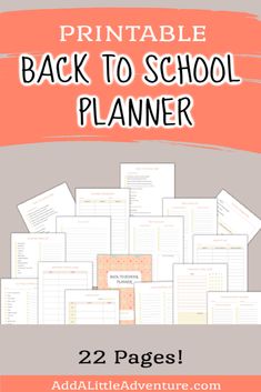 Printable Back to School Planner School Planner Template, Mouse Crafts, School Supplies List, School Schedule, School Information, School Planner, Planner Pdf