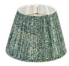 Ellie Empire - Blue and Cream Pleated Empire Lamp Shade Pleated Lamp Shades, Traditional Boho, Green Lamp, Shades Of Light Blue, Fabric Lampshade, Drum Lampshade, Outdoor Shade, Lamp Shades, Green Cotton