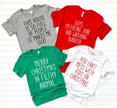 Welcome to The Behaviorist 101,  Bring the nostalgia of the classic holiday movie "Home Alone" to your Christmas celebrations with these funny and iconic quote t-shirts. Featuring memorable lines like "This house is so full of people, it makes me sick!", "Guys, I'm eating junk and watching rubbish!", "Merry Christmas ya filthy animal", and "You can't mess with kids on Christmas," these shirts are perfect for any Home Alone fan. Whether you're lounging around the house, hosting a Christmas party, or just showing off your love for the film, these tees are sure to be a hit. Available in a variety of colors and sizes, they're perfect for anyone who enjoys a bit of holiday humor! In this shop we celebrate that all minds are beautiful! I promote awareness, acceptance, inclusion, understanding an Home Alone Christmas Shirts, Home Alone Shirt Ideas, Home Alone Party Ideas, Home Alone Shirts, Home Alone Party, Home Alone Christmas Shirt, Group Christmas Shirts, Kevin Home Alone, Diy Christmas Shirts