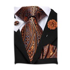 PRICES MAY VARY. Tie Set:Including 1 Tie + 1Flower Lapel Pin + 1 Pocket Square + 1 Pair cufflinks. Size:Tie Length: 59.06 inches(150cm),Tie Width: 3.35 inches(8.5cm),Pocket Square: 9.5inches*9.5inches(24cm*24cm) Material:Jacquard woven polyester, texture is silky smooth soft.1200 careful stitches make your necktie heavy weighted and elastic. Easy to tie a beautiful knot. Design:Features christmas tree,santa,reindeer,candy cane,snowflake or other fun christmas themed patterns.Perfect for festive Elegant Multicolor Suit And Tie Accessories For Wedding, Elegant Multicolor Wedding Suit And Tie Accessories, Elegant Multicolor Pocket Square, Elegant Multicolor Formal Sets, Elegant Multicolor Sets For Gift, Elegant Multicolor Sets For Gifts, Elegant Multicolor Sets As Gift, Elegant Multicolor Sets As A Gift, Reindeer Candy