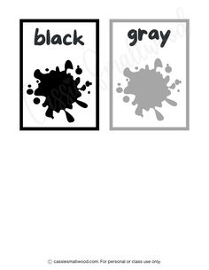 two black and white images with the words gray on them, one has an ink blot