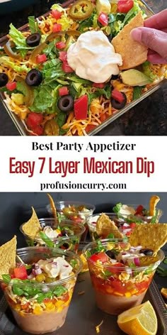 the best party appetizer easy 7 layer mexican dip