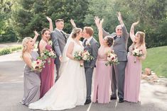 a group of people that are standing in the street