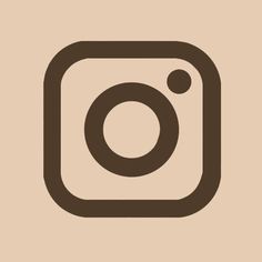 the instagram icon is shown in brown and white, with an oval on top