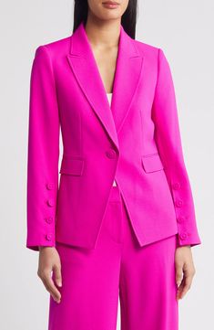 Tahari ASL One-Button Blazer | Nordstrom Valentino Designer, Shocking Pink, Stylish Coat, Rollerball Perfume, Fragrance Design, Designer Clothes For Men, On Repeat, Blazer Buttons, Women's Summer Fashion