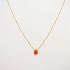 We love the simplicity and pretty stones of these classic, easy to wear, fun necklace. 14K Gold Filled (Gold fused to copper) Faceted Carnelian 16" long MADE WITH LOVE in MIAMI :) Carnelian Necklace, Cool Necklaces, Made With Love, Gold Filled, With Love, Miami, Copper, Stone, Gold