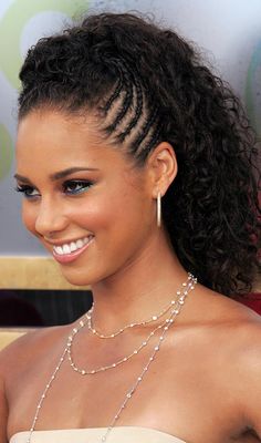 Stunning Crown Hairstyle Ideas for a Royal Look Alicia Keys Hairstyles, Natural Hair Flat Twist, African Braids Hairstyles Pictures, Tan Skin Blonde Hair, Weave Ponytail Hairstyles, Braids Hairstyles Pictures, Medium Curly Hair Styles, Braids With Curls, Alicia Keys