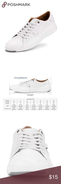 Men's Sneaker Casual Classic Shoes Lace-up White Men's Sneaker Casual Classic Shoes Lace-up White  CLASSIC- Good looking and go with a variety of clothing, work well with khakis or our casual wear (QUALITY IMPROVED)  DURABLE- High quality synthetic material, make the shoes more beautiful and durable Jivana Shoes Sneakers Casual Lace-up Golf Shoes, Casual Slip-resistant Sneakers With Plain Toe, Casual Golf Shoes With Rubber Sole And Round Toe, Shoes Lace, Classic Shoes, White Shop, Mens Shoes Sneakers, Golden Goose Sneaker, Casual Sneakers