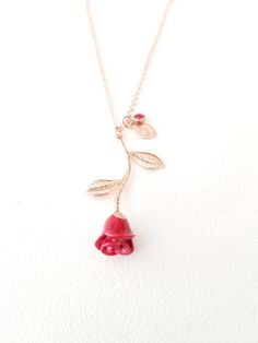 "Rose Flower Necklace for Woman, Birthstone Necklace Flower Gold Pendent Necklace Floral Jewelry Girl Friend Valentines day Gift for Her (¸.*' (¸.*' .*' ¸¸..♥  Chain: Gold Plated / white gold Plated / Rose Gold Plated / Robster clasp The length / 18\"+2.5\" extender Leaf - Matte Gold Plated, Matte Rose Gold Plated mini leaf dangle * Base Metal type : Matt Gold or rose gold, white gold plated over Brass * Dimensions : 5.6 X 11 (including loop) mm Rose Flower charm size: 40 mm * Base Metal type : Matt Gold or rose gold, white gold plated over Brass If you need another length please just write a note when you check out. (note to seller box) - Care tip - - Please DO NOT wear it to the pool, spa, or the beach!  - Avoid wearing jewelry to swimming pools, chemicals in water may leave your jewelry Chistmas Gifts, Chistmas Gift, Valentines Day Gifts For Friends, Friends Valentines Day, Gold Pendent, Personalized Family Gifts, Initial Gifts, Unique Gifts For Women, Pendent Necklace