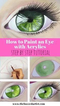 how to paint an eye with acrylics step by step instructions for beginners