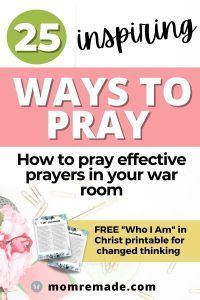 Learn how to pray effectively by using one of these 25 prayer methods. Some of these methods may be creative ways to pray in your war room. Perhaps you have never known how to pray, but once you start practicing these methods, you may find you pray like a real prayer warrior. Different Ways Of Praying, Prayer Methods, Ways To Pray, How To Pray Effectively, Journal Tips, Connect With God