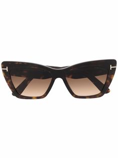 Brown Whyatt butterfly-frame sunglasses from TOM FORD Eyewear featuring tortoiseshell effect, butterfly frame, brown tinted lenses, straight arms, curved tips and metal T logo on the temple. We know you'll look after them, but these glasses come with protection, just in case.. Tom Ford Glasses Women, Tom Ford Sunglasses Women, Tom Ford Glasses, Chic Sunglasses, Tom Ford Eyewear, T Logo, Tom Ford Sunglasses, Brown Sunglasses, Havana Brown