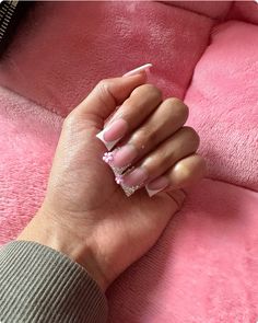 Nail Manifestation, Duck Nails, Cute Acrylic Nail Designs, Dope Nail Designs, Classic Nails, Short Square Acrylic Nails, Nail Sets, Acrylic Nails Coffin Pink, Nails Only