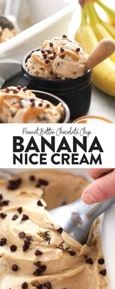 peanut butter chocolate chip banana nice cream