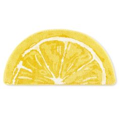 a slice of lemon on a white background