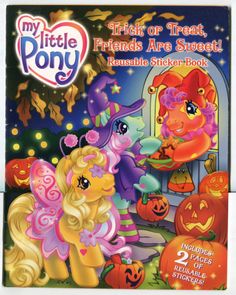 my little pony trick or treat friends are sweet pumpkins sticker book with an image of