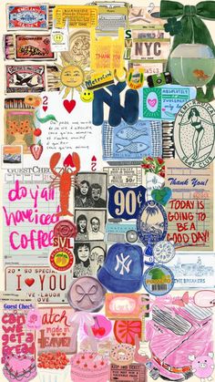 a collage of many different types of stickers