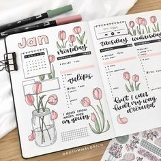 Notebook, Writing, Flowers, Pink, Instagram