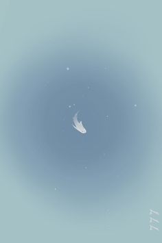 a white bird flying in the sky with stars on it's back end and bottom half