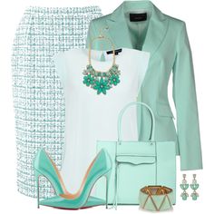 Kate Spade Gardens of Paris Statement Necklace Complete Outfits For Women, Grey Outfits For Women, Fashion Outfits Polyvore, Grey Outfits, Outfits Polyvore, Complete Outfits, Mode Inspiration, Office Outfits