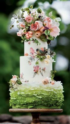 a magazine with an image of a wedding cake on it's cover, and the words love is written in english