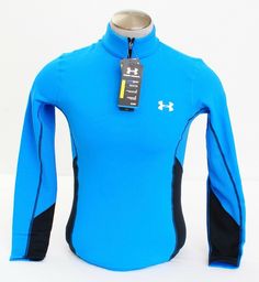 Men's Under Armour Coldgear UA Armour Stretch Blue 1/2 Zip Long Sleeve Shirt  Gender:       Men Brand:         Under Armour Under Armour Innovation Lab Name:          UA Coldgear Armour Stretch 1/2 Zip Long Sleeve Shirt Style #:        1264526 Style:           Compression 1/2 Zip Long Sleeve Shirt Color:           Blue Fit:               UA Compression - Ultra Tight Second Skin Fit Armour Stretch Fabric - Warm Interior & a Slick, Fast-drying Exterior 1/2 Zip Neckline Closed-hole Mesh Panels Unde Blue Fitted Tops For Outdoor, Blue Fitted Top For Outdoor, Fitted Blue Top For Outdoor Wear, Outdoor Fitted Blue Top, Blue Crew Neck Top For Outdoor Activities, Functional Blue Long Sleeve Tops, Functional Blue Tops For Winter, Blue Sporty Tops For Outdoor Activities, Sporty Blue Tops For Outdoor Activities