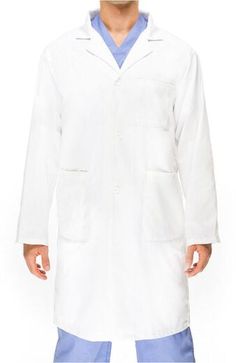 Clearance Men's Twill 38" Lab Coat Men's Lab Coat, Twill Fabric