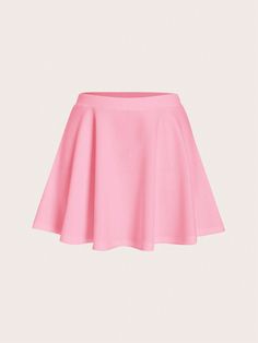 Summer Daily Women Solid Color Casual Skirt Pink Casual   Knitted Fabric Plain Flared Slight Stretch Summer,Spring/Summer Women Clothing, size features are:Bust: ,Length: ,Sleeve Length: Pink A Line Skirt, Salmon Skirt, Skirt Y2k, Princess Core, Rose Bonbon, Movie Fashion, Pink Skirt, Casual Skirt, Kids Sleepwear