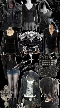 fashion inspo 2000s Fashion Outfits, Punk Outfits, Swaggy Outfits, Really Cute Outfits, 2000s Fashion, Lookbook Outfits, Retro Outfits, Grunge Outfits, Gotham