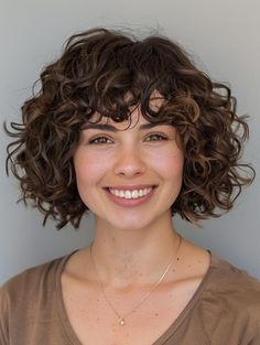 Short Bob Haircuts Curly Hair, Curly Bob Hair, Curly Bob Haircut, Curly Inverted Bob, Curly Bob Haircuts, Curly Angled Bobs, Curly Bobs, Chic Hairstyle, Bob Haircut Ideas