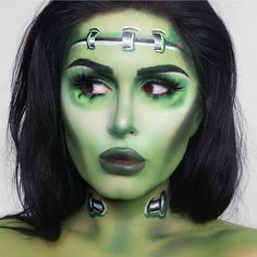 Post Malone Concert Makeup, Frankenstein Halloween Makeup, Crazy Halloween Makeup, Frankenstein Makeup, Norvina Palette, Epic Ink Liner, Jumbo Eye Pencil, Concert Makeup, Halloween Makeup Diy