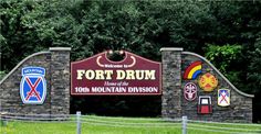 the entrance sign to fort drum national park