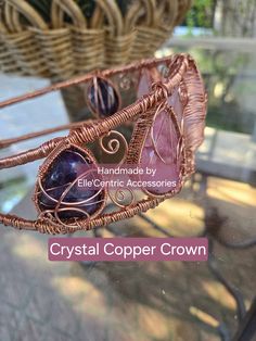 Introducing our Custom Crystal Copper Crown, handcrafted with tarnish-resistant copper wire and adorned with your choice of semi-precious stones. This one-size-fits-all crown exudes an air of regal elegance, making you feel like a true queen. Design your own crown and embrace your femininity with this beautiful and exclusive piece. My turn-around time frame to fully complete the Custom Crystal Copper Crown, is 2 weeks. Details: Handmade Tarnish-resistant copper wire Wire wrapped semi-precious st Copper Crown, Champagne Collection, Queen Design, Rose Quartz Color, Regal Elegance, Geode Earrings, Quartz Colors, Scarf Sale, Tassel Jewelry