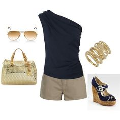 Outfit Polyvore Outfits Summer Classy, Mode Rockabilly, Summer Clothes Collection, Mode Shoes, Shorts Outfit, Marmaris, Summer Fashion Outfits, Cute Summer Outfits, The Picture