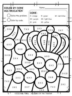 the color by code worksheet for kids to learn how to solve numbers in addition