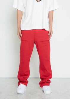 Get ready to make a statement with our Konus Men's Stretch Twill Baggy Chino Pants! Designed with a relaxed fit, these chinos offer both style and practicality. The front slash pockets provide easy access to your essentials, while the welt pockets on the back and thigh add extra storage options. You'll love the comfort and flexibility of these chinos, perfect for any occasion. Upgrade your wardrobe with our versatile and trendy chino pants. Order now and experience the ultimate combination of fa Red Baggy Jeans With Pockets, Relaxed Fit Chino Cotton Twill Pants With Cargo Pockets, Streetwear Bottoms With Welt Pockets And Straight Hem, Streetwear Chinos With Hip Pockets, Tapered Leg, Streetwear Chinos With Tapered Leg, Straight Leg Chinos With Welt Pockets For Streetwear, Streetwear Chinos With Pockets And Straight Hem, Straight Hem Chinos For Streetwear With Pockets, Streetwear Cotton Bottoms With Welt Pockets