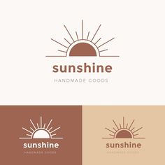 the logo for sunshine handmade goods, which is designed in brown and beige colors